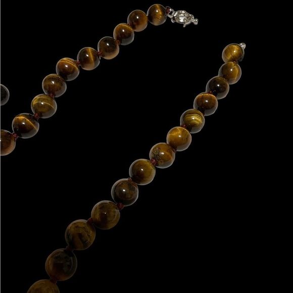 Tigers Eye Necklace Earring Set - Picture 2 of 8